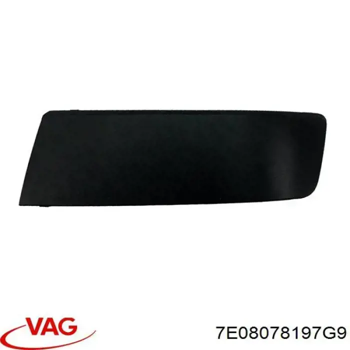 7E08078197G9 VAG Moldura esquerda do pára-choque dianteiro