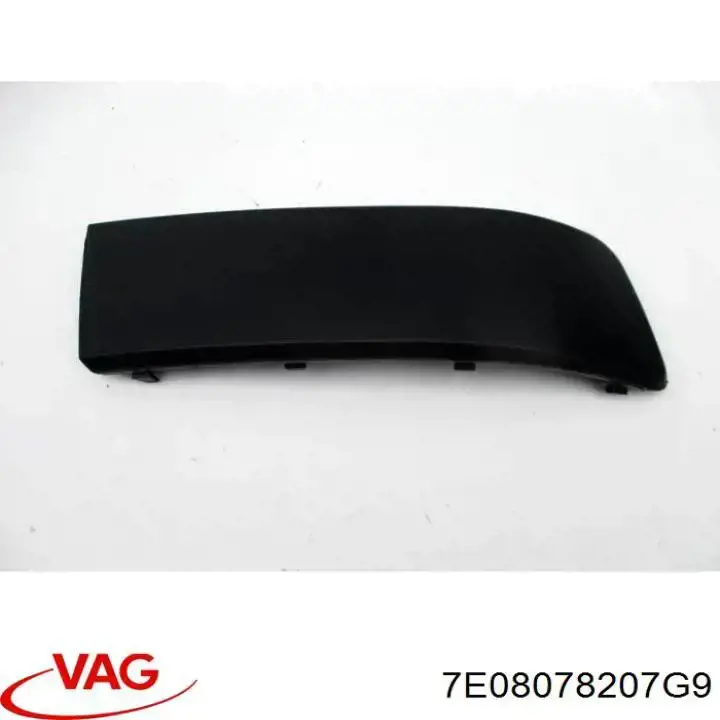 7E08078207G9 VAG Moldura direita do pára-choque dianteiro