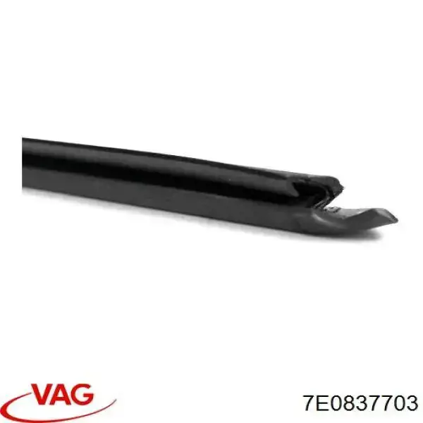 7E0837703 VAG Moldura de vidro deslizante da porta dianteira esquerda