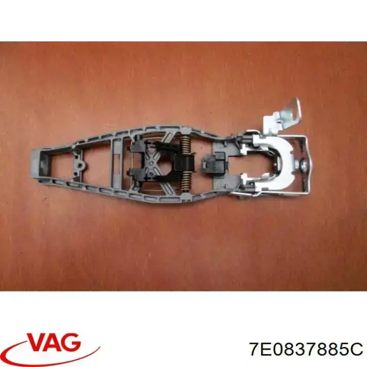 7H0837885C VAG Suporte de maçaneta externa da porta dianteira esquerda