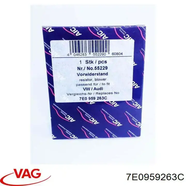 Compre 7E0959263C VAG Resistor de motorzinho de ventilador de aparelho de ar condicionado