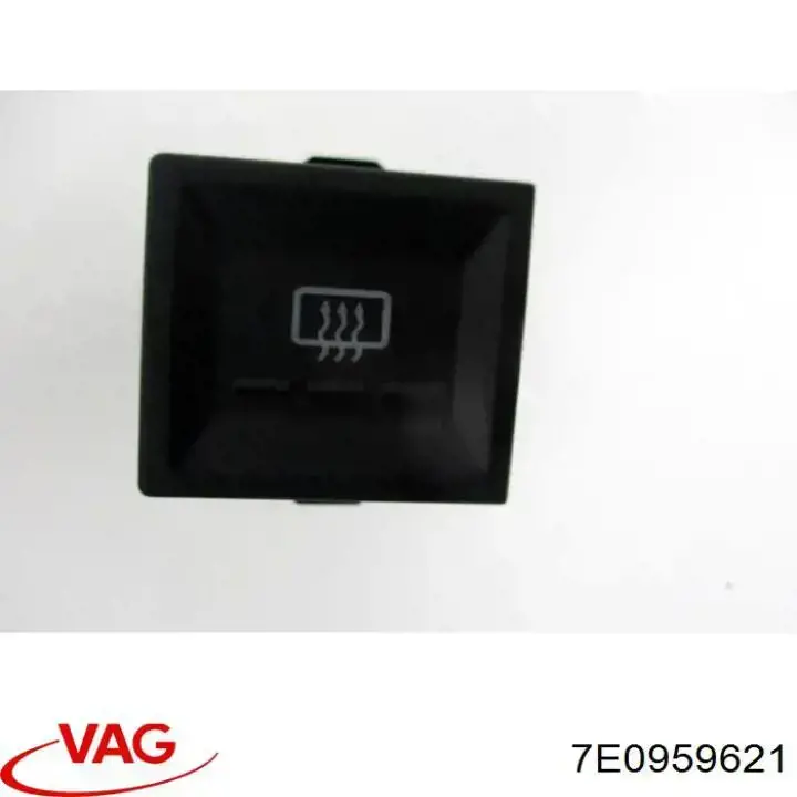 7E0959621 VAG Botão de ativação de aquecimento de vidro traseiro