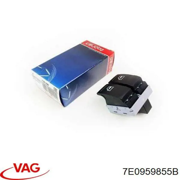 Compre 7E0959855B VAG Unidade de botões dianteira esquerda de controlo de elevador de vidro