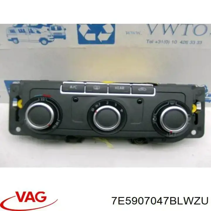 7E5907047BLWZU VAG Unidade de controlo dos modos de aquecimento/condicionamento