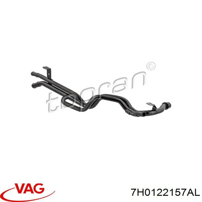 7H0122157CM VAG Mangueira (cano derivado) do sistema de esfriamento