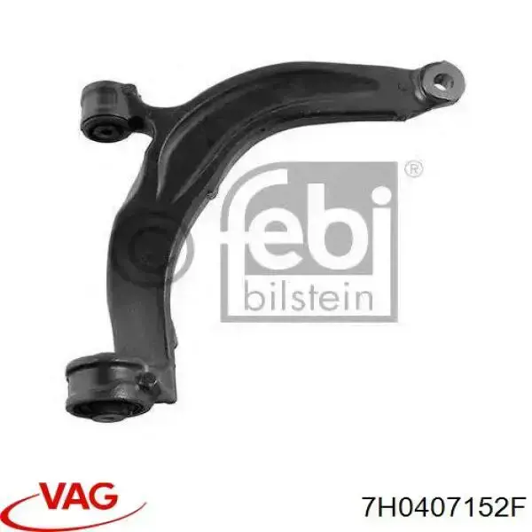 7H0407152F VAG Braço oscilante inferior direito de suspensão dianteira