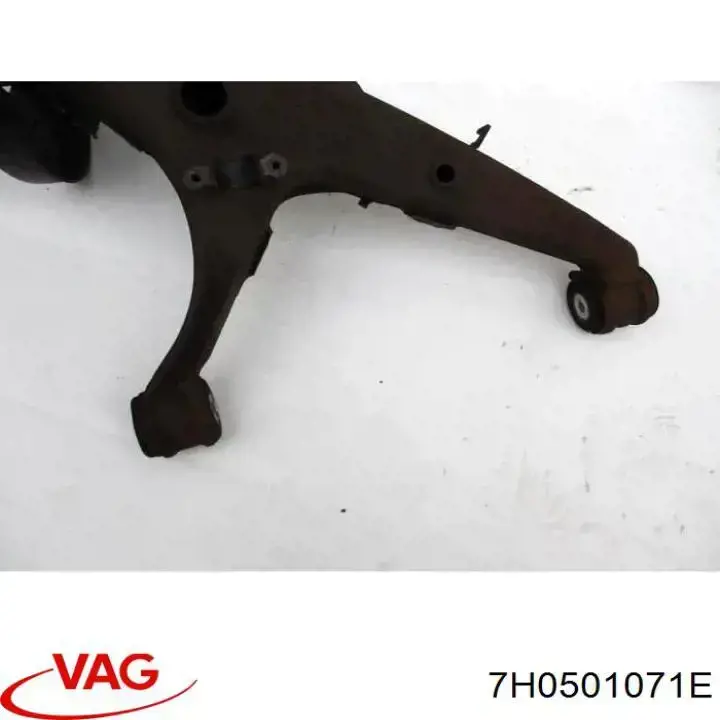 7H0501071E VAG Braço oscilante inferior esquerdo de suspensão traseira