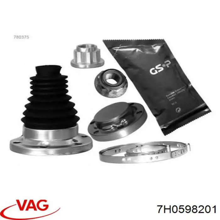 Compre 7H0598201 VAG Bota de proteção interna de junta homocinética do semieixo traseiro