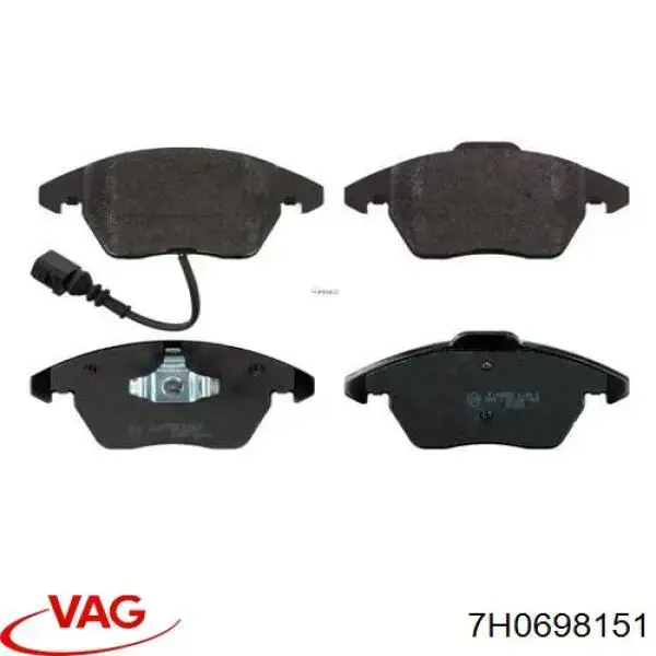 Sapatas do freio dianteiras de disco VAG 7H0698151