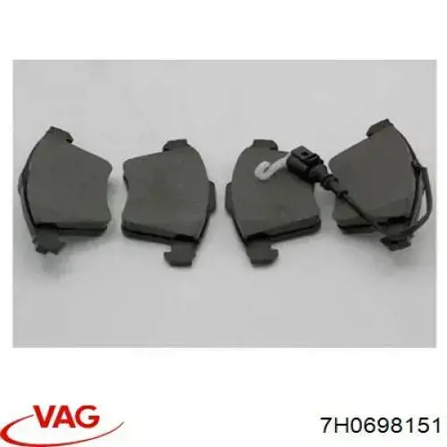 Compre 7H0698151 VAG Sapatas do freio dianteiras de disco