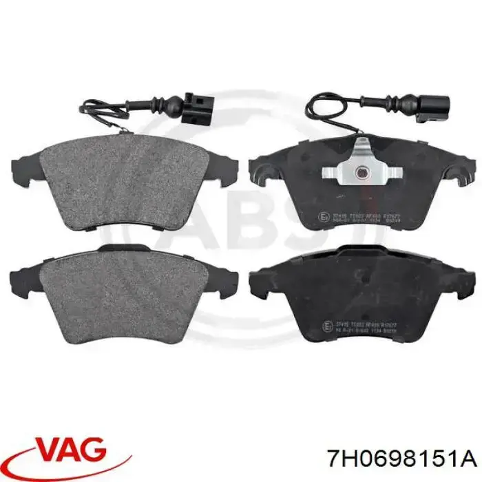 Compre 7H0698151A VAG Sapatas do freio dianteiras de disco
