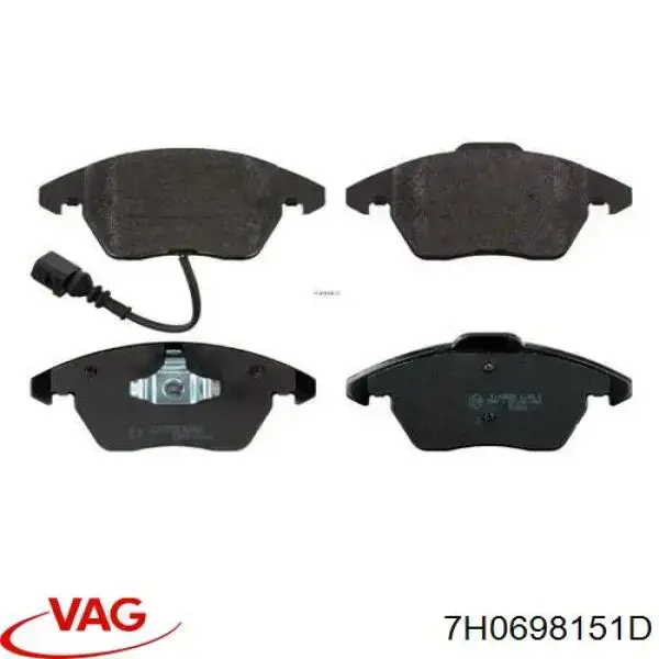 Compre 7H0698151D VAG Sapatas do freio dianteiras de disco