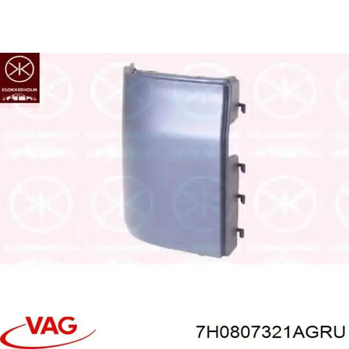 7H0807321AGRU VAG Placa sobreposta externa traseira esquerda de suporte de carroçaria