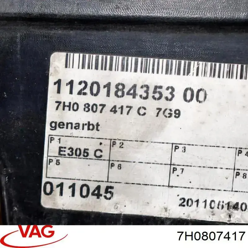7H0807417 VAG Pára-choque traseiro