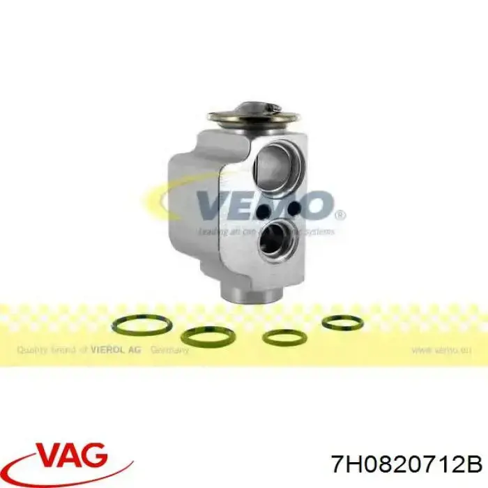 7H0820712B VAG Válvula TRV de aparelho de ar condicionado
