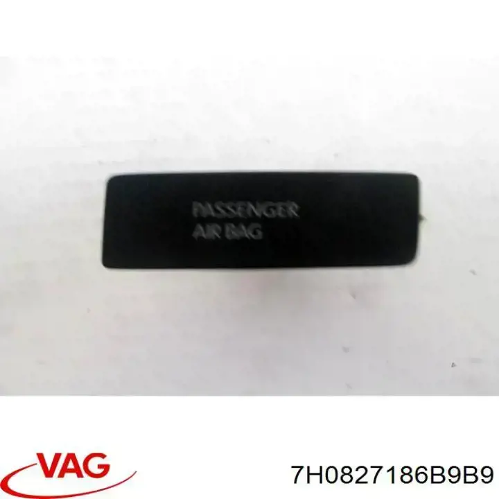 7H0827186B9B9 VAG Maçaneta direita interna da porta traseira (batente)