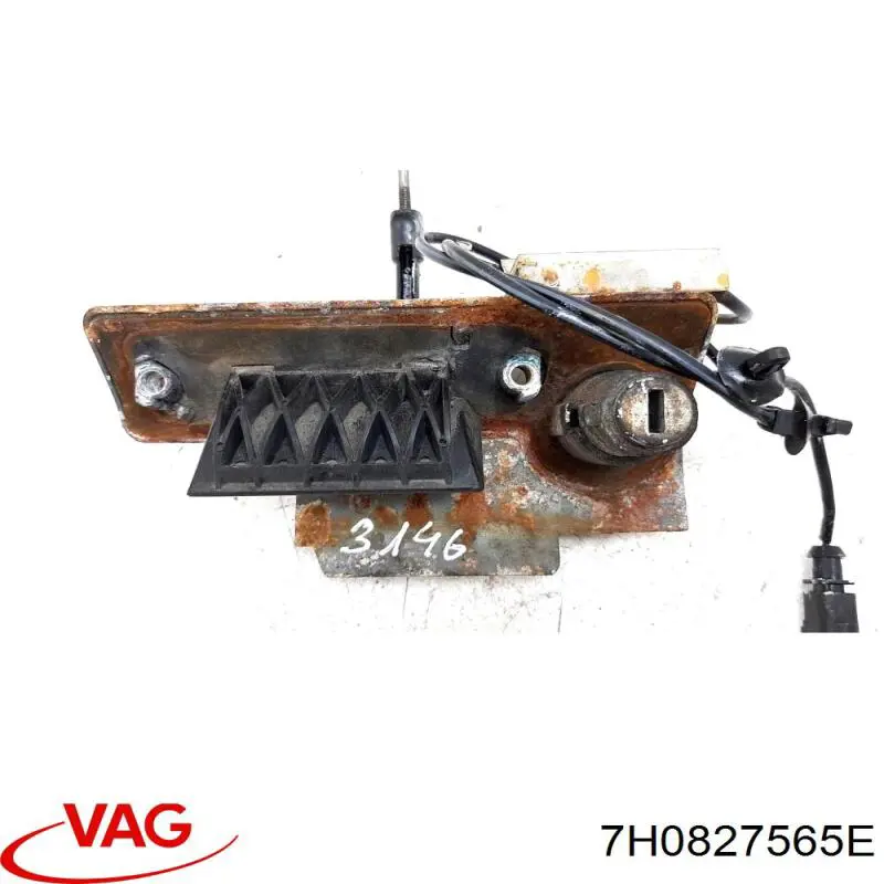 Maçaneta esquerda externa da porta traseira (batente) VAG 7E0827565 preço, a partir de 217,96 USD