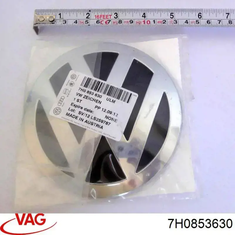 Compre 7H0853630ULM VAG Emblema de tampa de porta-malas (emblema de firma)