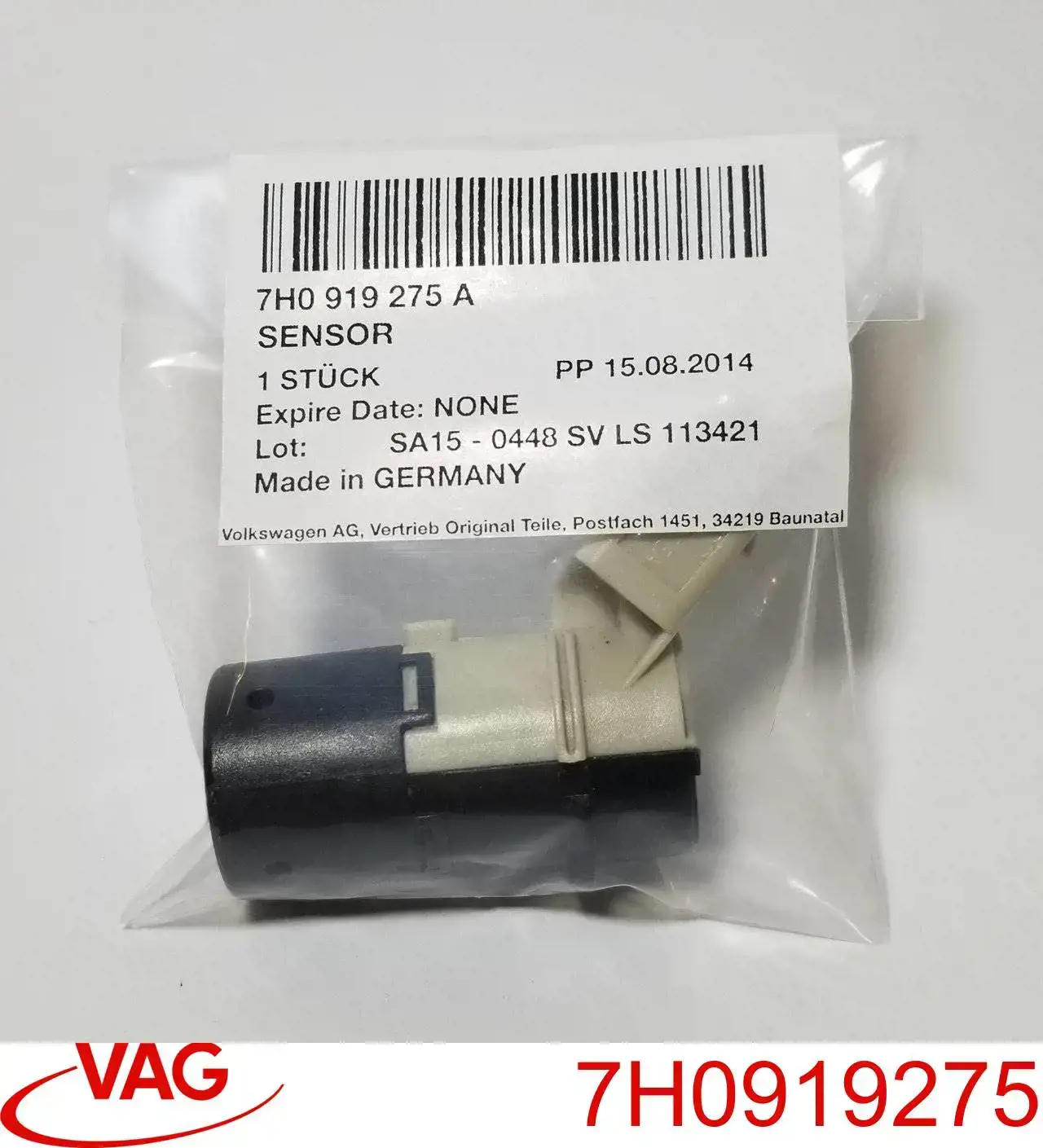 7H0919275 VAG Sensor dianteiro lateral de sinalização de estacionamento (sensor de estacionamento)