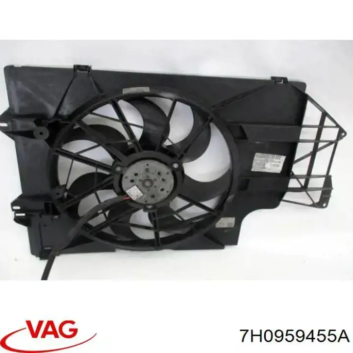 7H0959455A VAG Ventilador elétrico de esfriamento montado (motor + roda de aletas)
