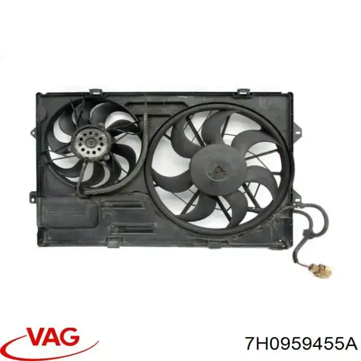Ventilador elétrico de esfriamento montado (motor + roda de aletas) VAG 7H0959455A preço, a partir de 98,95 USD