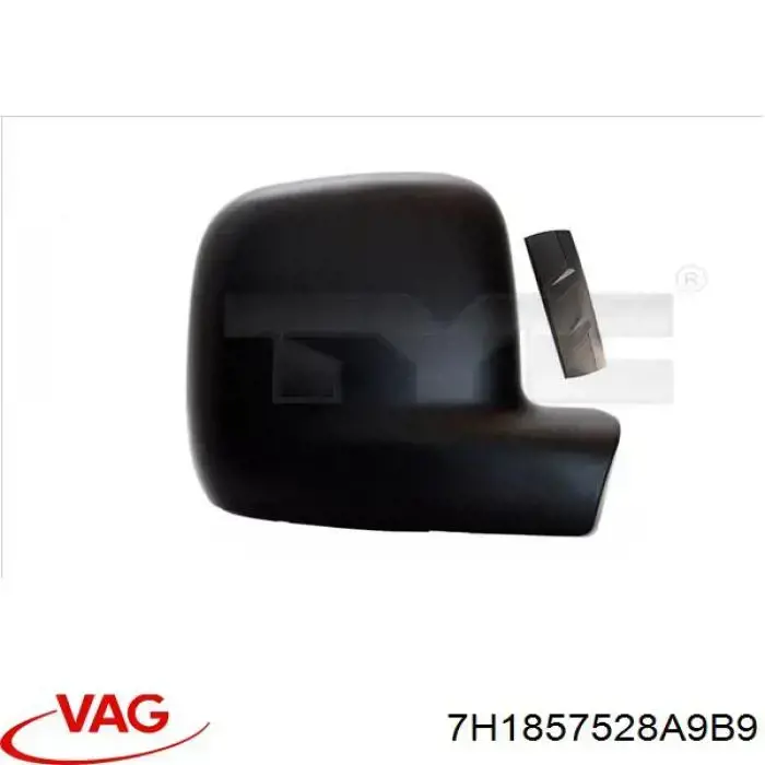 7H1857528A9B9 VAG Placa sobreposta (tampa) do espelho de retrovisão direito