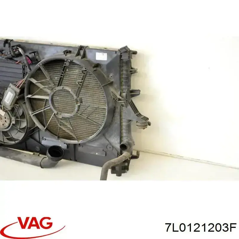 Difusor do radiador de esfriamento, montado com motor e roda de aletas 7L0121203F VAG