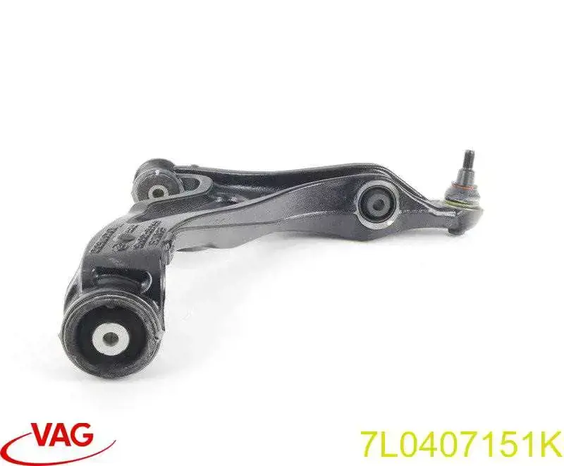 7L0407151K VAG Braço oscilante inferior esquerdo de suspensão dianteira