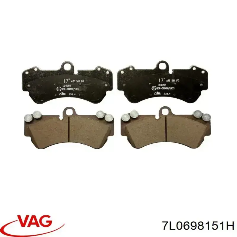Sapatas do freio dianteiras de disco VAG 7L0698151H preço, a partir de 59,87 USD