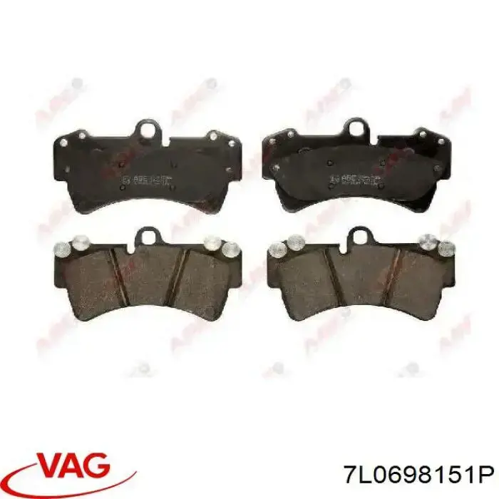 Sapatas do freio dianteiras de disco VAG 7L0698151P preço, a partir de 71,17 USD
