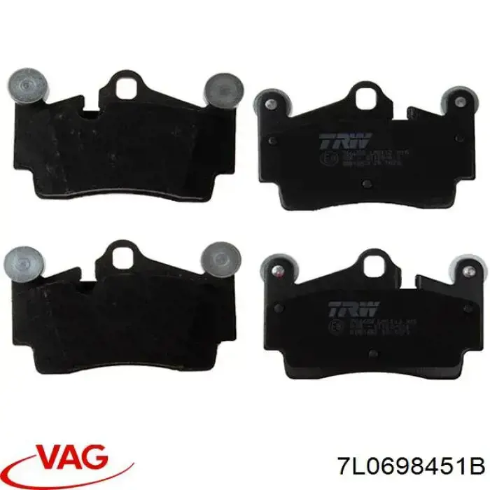 Compre 7L0698451B VAG Sapatas do freio traseiras de disco