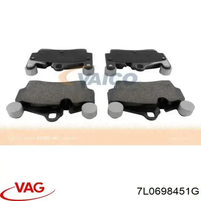7L0698451G VAG Sapatas do freio traseiras de disco