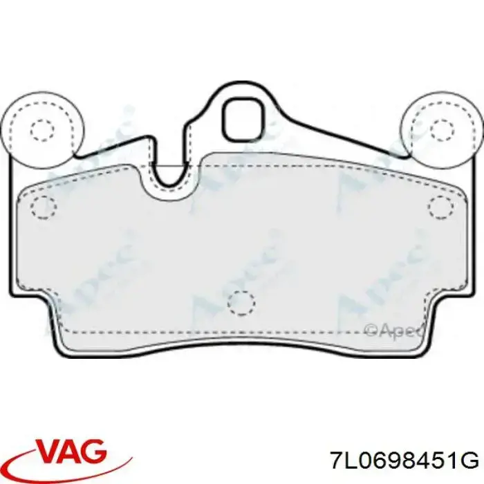 Sapatas do freio traseiras de disco VAG 7L0698451G preço, a partir de 33,88 USD
