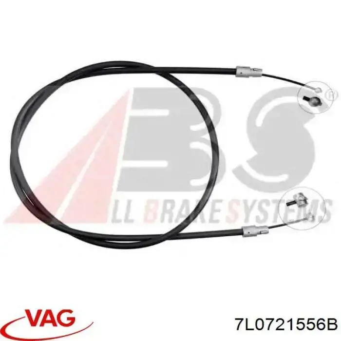 7L0721556B VAG Cabo do freio de estacionamento dianteiro