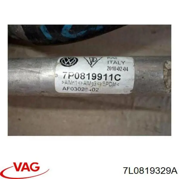 Compre 7L0819329A VAG Mangueira (cano derivado) inferior do radiador de esfriamento