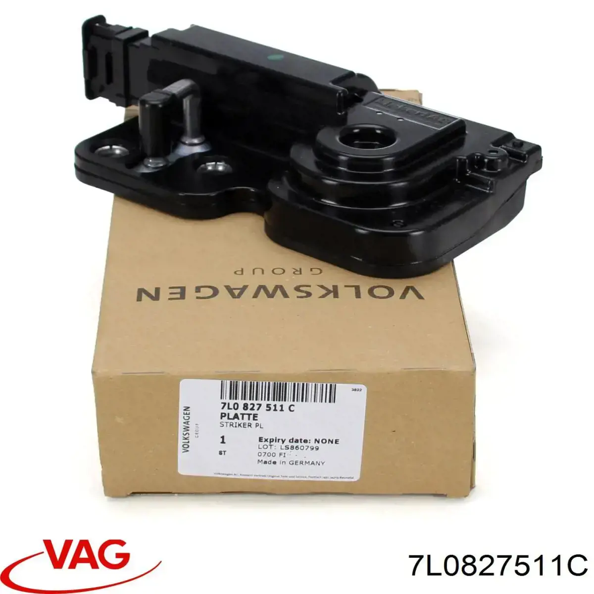 Gozno de garra (parte complementar) de fecho da porta traseira (de bagageiro, 3ª/5ª) VAG 7L0827511A preço, a partir de 227,02 USD
