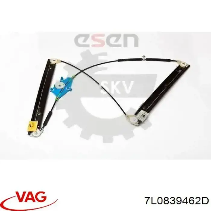 7L0839462D VAG Mecanismo de acionamento de vidro da porta traseira direita