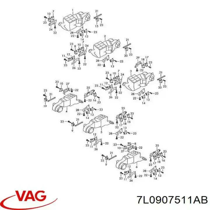 7L0907511AB VAG Motor de comporta de recirculação de ar