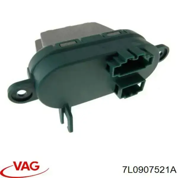 7L0907521A VAG Resistor (resistência) traseiro de ventilador de forno (de aquecedor de salão)