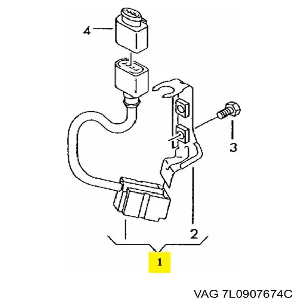 Sensor de aceleração transversal (ESP) VAG 7L0907674C preço, a partir de 74,95 USD