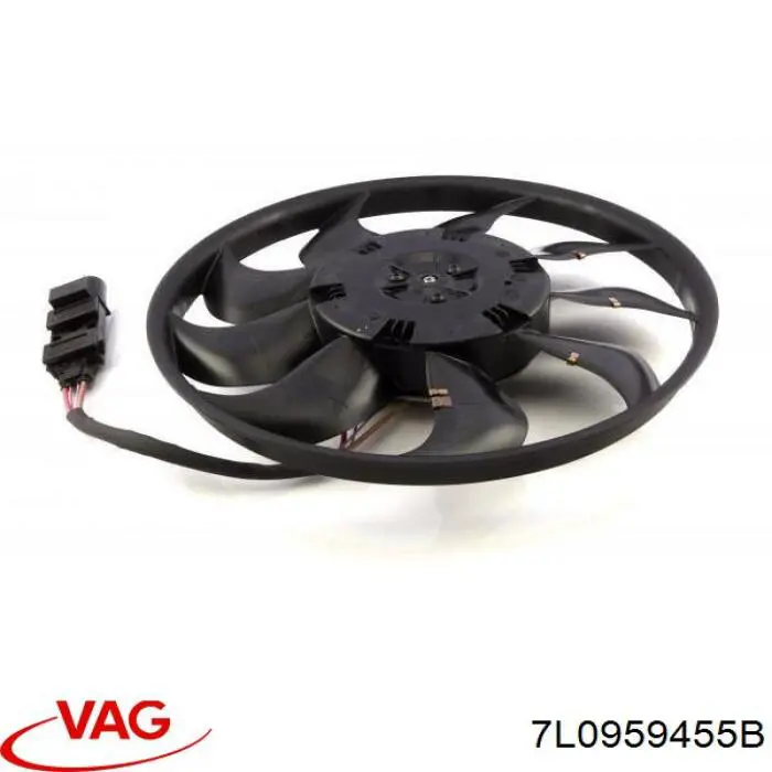 Ventilador elétrico de esfriamento montado (motor + roda de aletas) direito VAG 7L0959455B preço, a partir de 143,26 USD