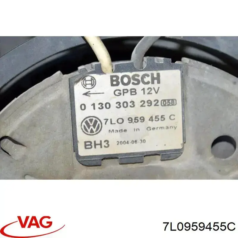 Compre 7L0959455C VAG Ventilador elétrico de esfriamento montado (motor + roda de aletas) esquerdo