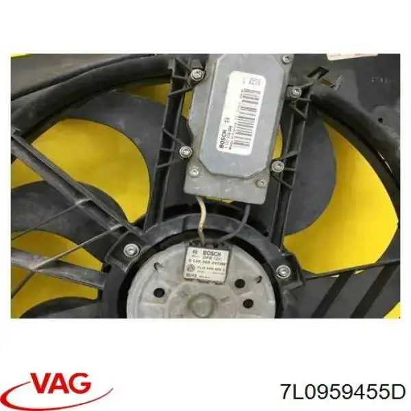 Compre 7L0959455D VAG Ventilador elétrico de esfriamento montado (motor + roda de aletas) direito