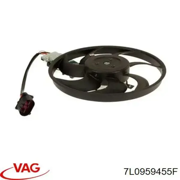 Ventilador elétrico de esfriamento montado (motor + roda de aletas) esquerdo VAG 7L0959455F preço, a partir de 122,11 USD