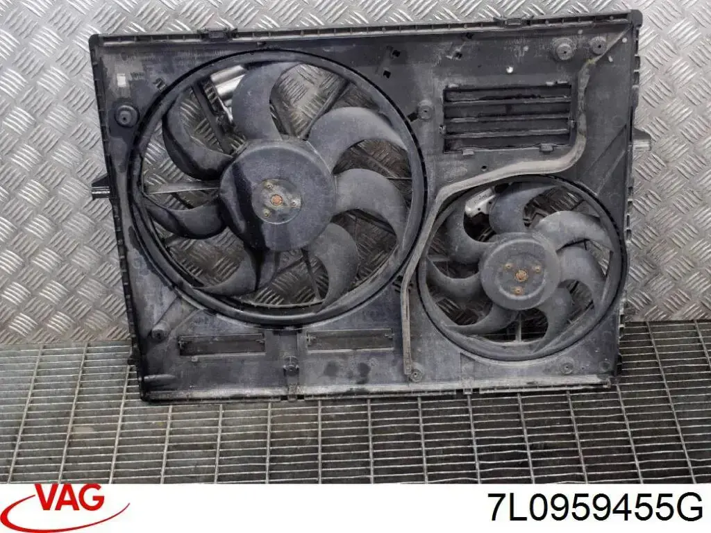 Ventilador elétrico de esfriamento montado (motor + roda de aletas) direito VAG 7L0959455G preço, a partir de 141,45 USD