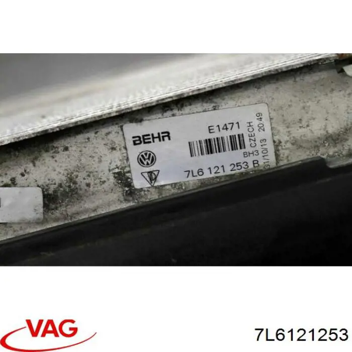 7L6121253 VAG Radiador de esfriamento de motor