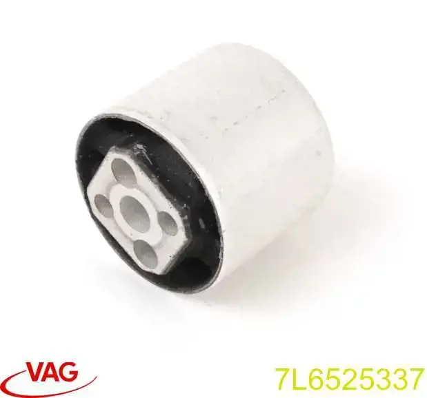 Compre 7L6525337 VAG Bloco silencioso (coxim) traseiro direito de redutor do eixo dianteiro