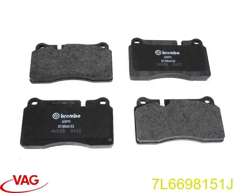 Sapatas do freio dianteiras de disco VAG 7L6698151J preço, a partir de 58,31 USD