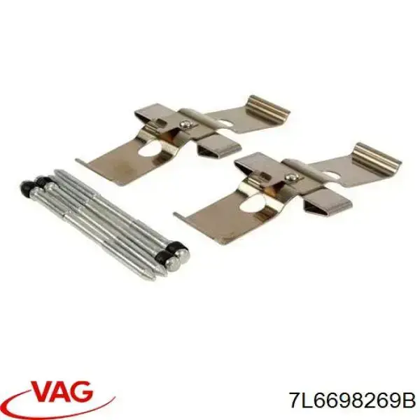 Kit de molas de fixação de sapatas de disco dianteiras VAG 7L6698269B preço, a partir de 22,99 USD