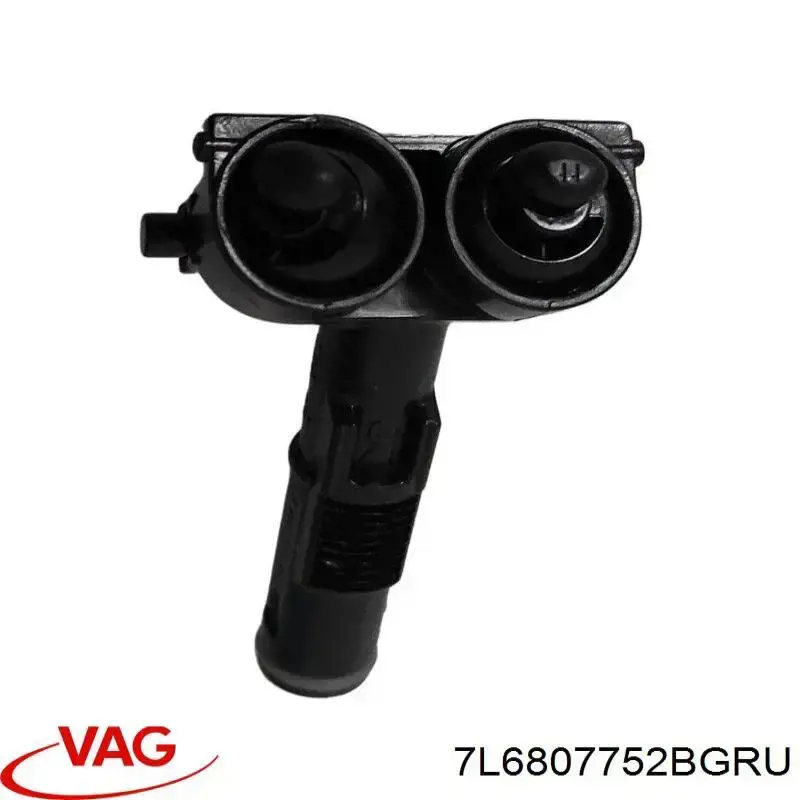 7L6807752BGRU VAG Placa sobreposta do injetor de fluido para lavador da luz dianteira